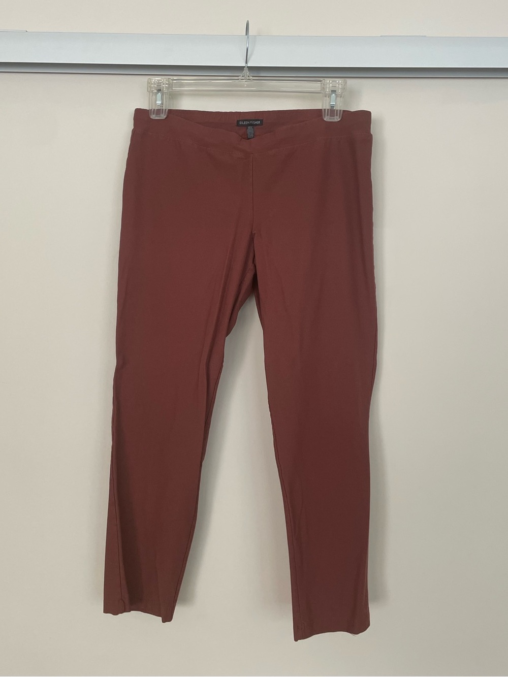 Eileen Fisher Washable Stretch Crepe Pants in Nutmeg